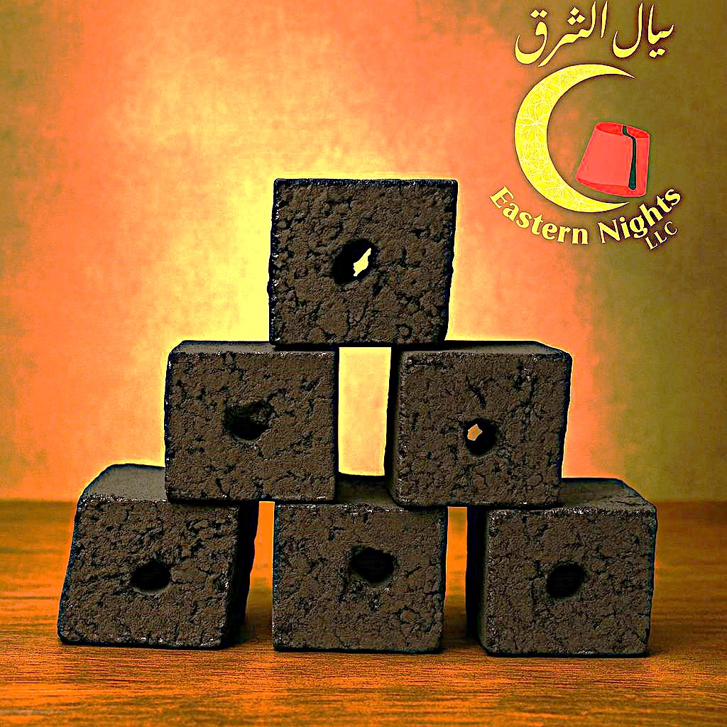 فحم مربعات مثقوب قياس 35*35*25 ملم