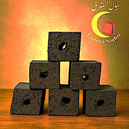 فحم مربعات مثقوب قياس 35*35*25 ملم